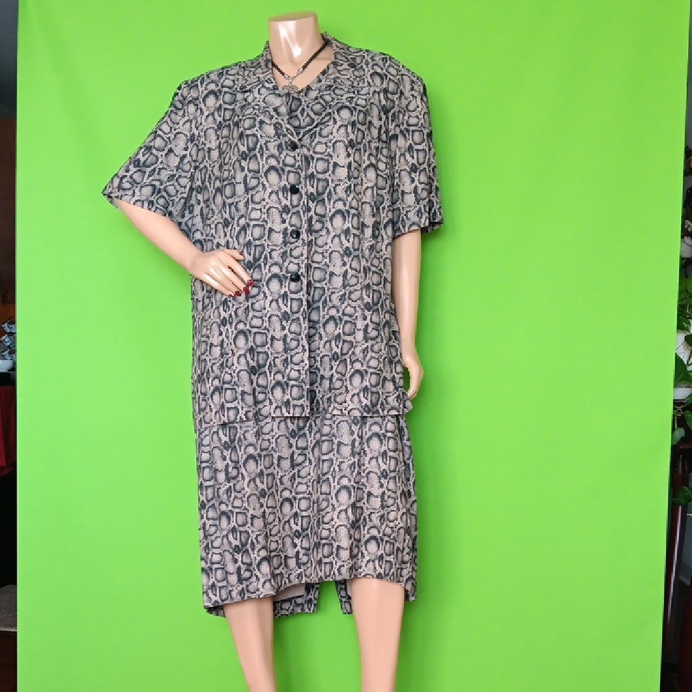 Danny & Nicole Snake Skin Print 2Pc. Dress Suit Sz. 24W